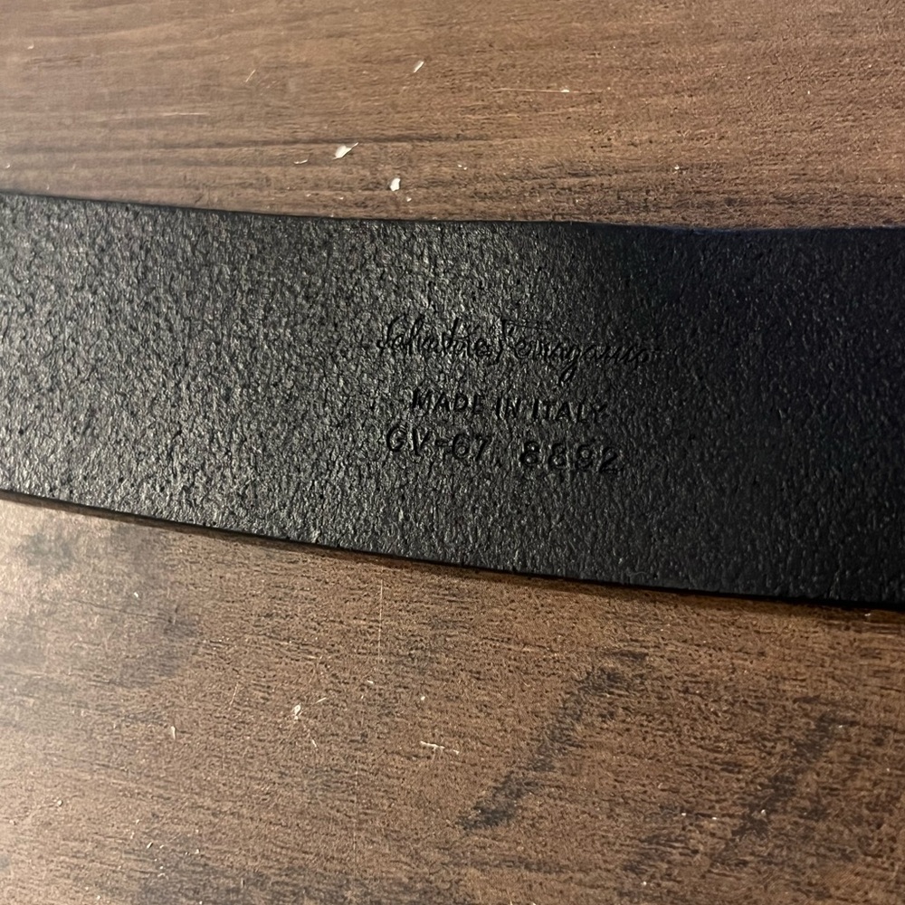 Salvatore Ferragamo Black Leather Belt - Picture 3 of 5